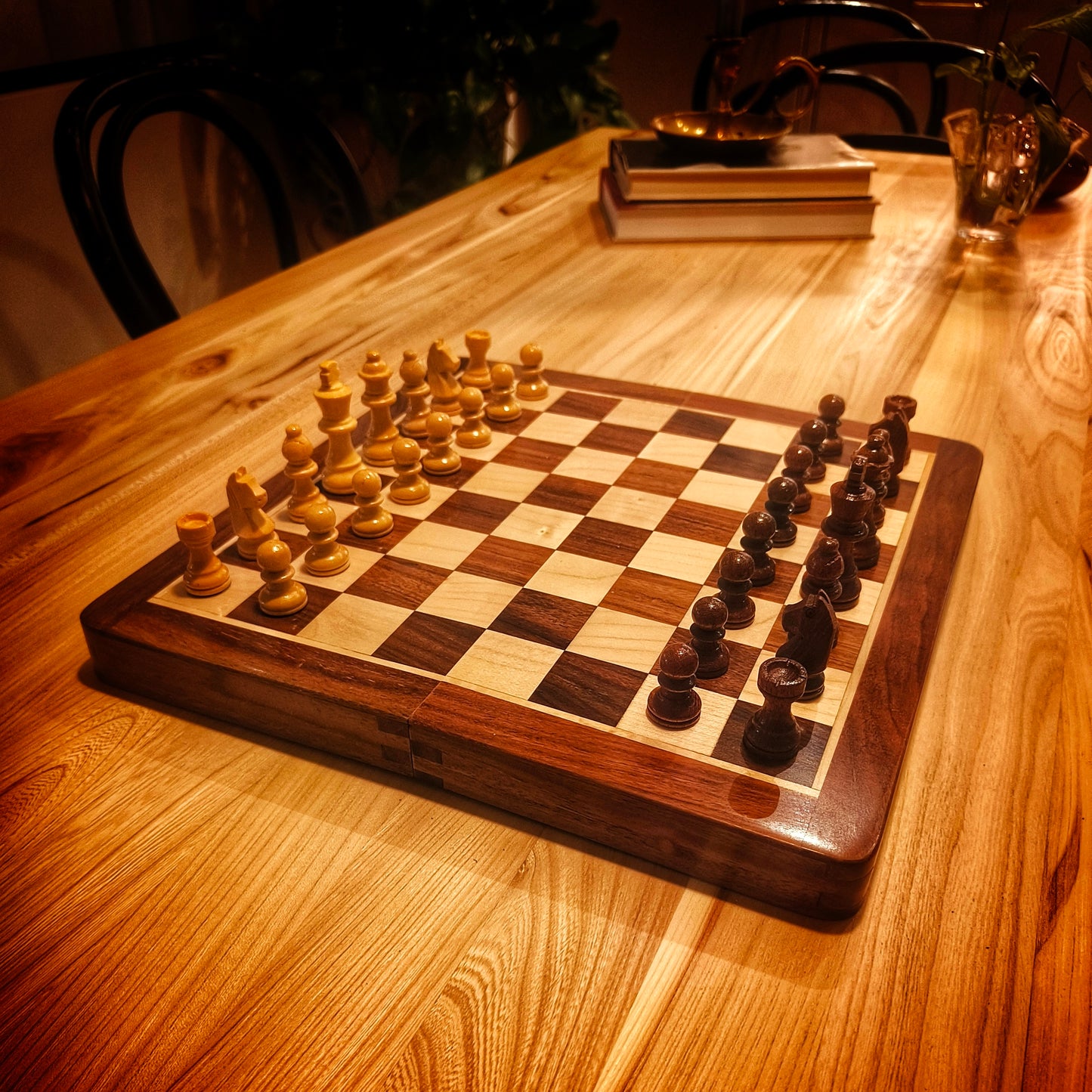WOODY Magnetiskt Vikbart Schackspel