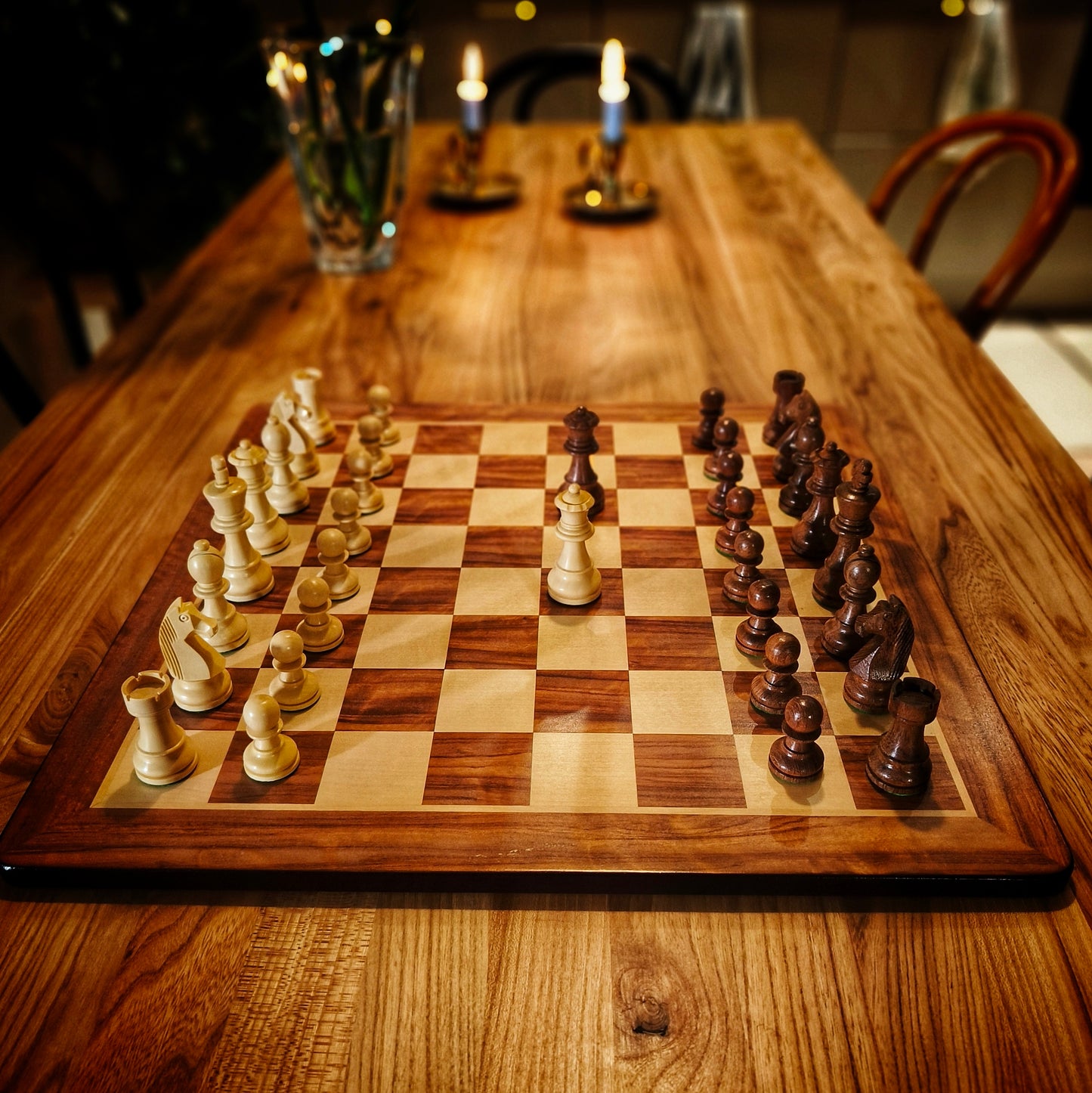 Schackbräde LUX & Pjäser GERMAN STAUNTON