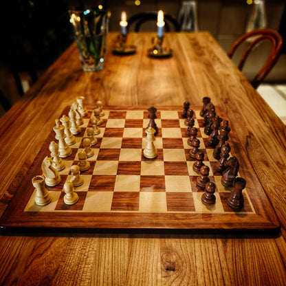 Schackbräde LUX & Pjäser GERMAN STAUNTON