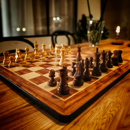 Schackbräde LUX & Pjäser GERMAN STAUNTON