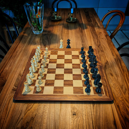 Schackbräde LUX & Pjäser GERMAN STAUNTON BLACK