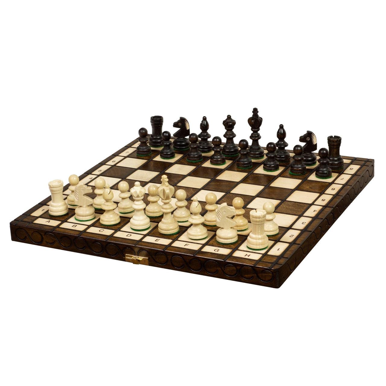 EASTERLING Shakkipeli | 35cm-Taitettava Perinteinen Shakkisetti-TiberianChess.fi