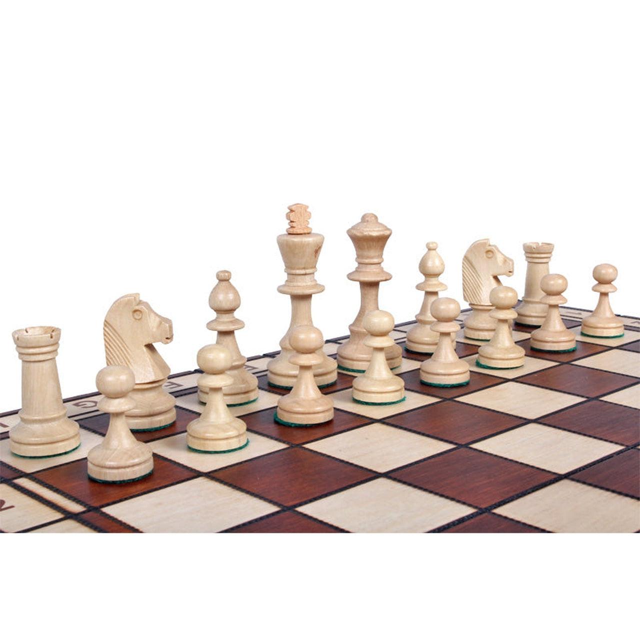 STAUNTON ASH Shakkipeli | 42cm-Taitettava Perinteinen Shakkisetti-TiberianChess.fi