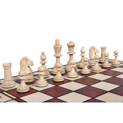 STAUNTON ASH Shakkipeli | 42cm-Taitettava Perinteinen Shakkisetti-TiberianChess.fi