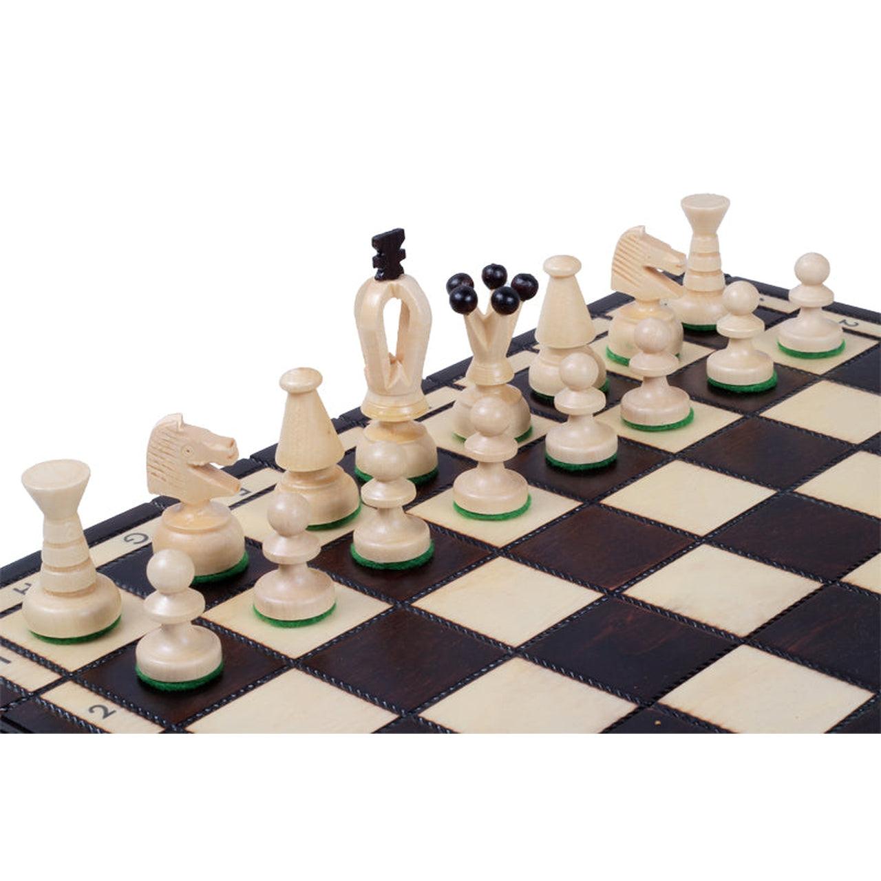 Wooden Chess Set black/white Board Pieces Wood -  Sweden