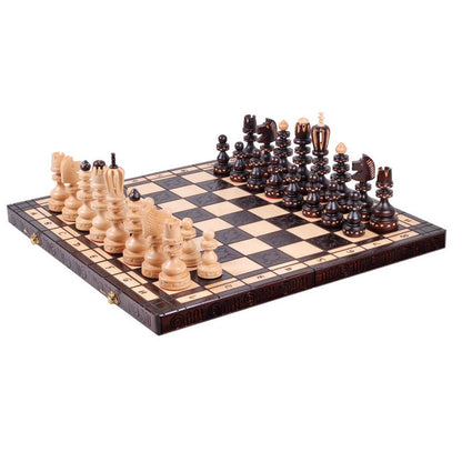 RIVAL Shakkipeli | 55cm-Taitettava Koristeellinen Shakkisetti-TiberianChess.fi