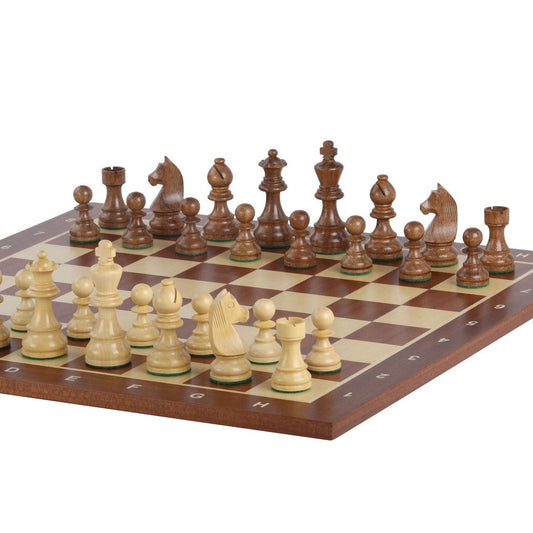 Shakkilauta Mahonki & GERMAN KNIGHT Shakkinappulat-TiberianChess.fi