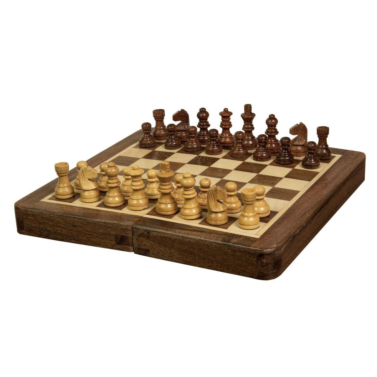 WOODINI Shakkipeli | 18 cm-Matkashakki-TiberianChess.fi